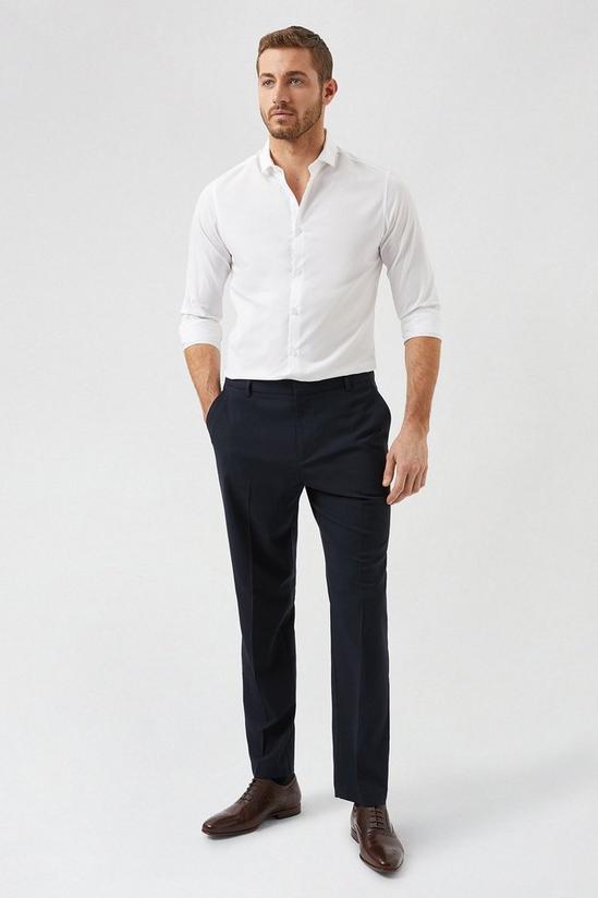 Burton Relaxed Navy Trousers With Polyester 1