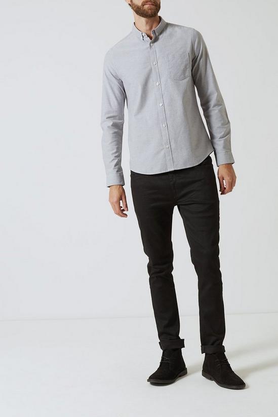 Burton Grey Mist Long Sleeve Oxford Shirt 2