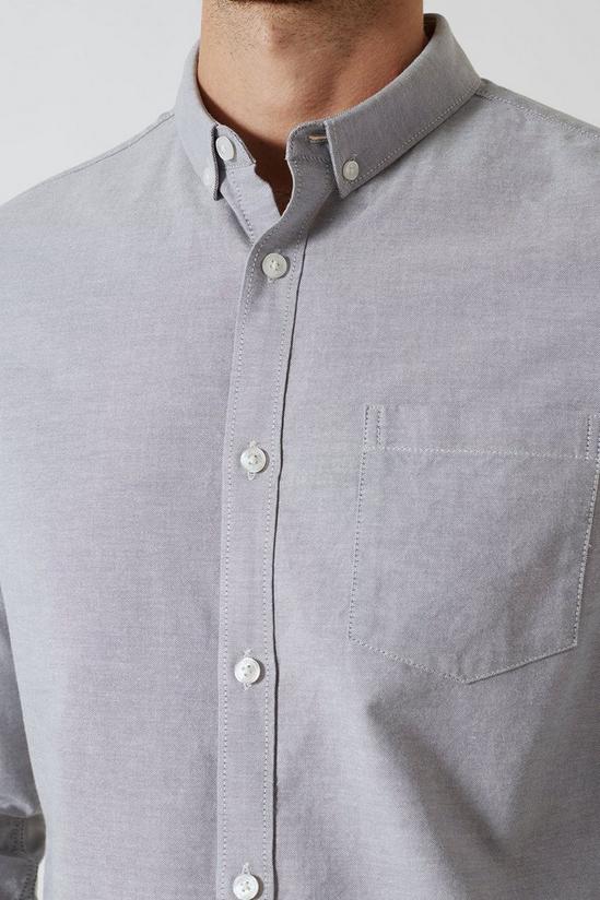 Burton Grey Mist Long Sleeve Oxford Shirt 4