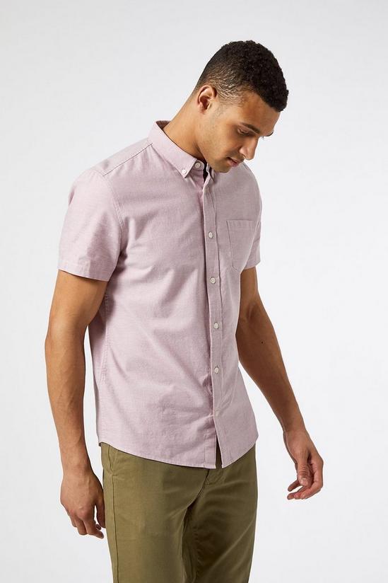 Burton Pink Short Sleeve Oxford Shirt 1