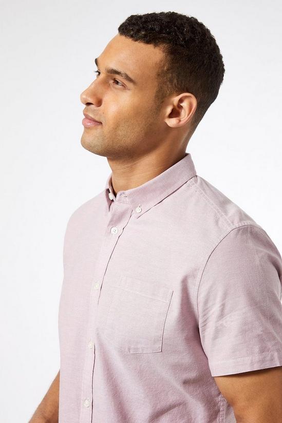 Burton Pink Short Sleeve Oxford Shirt 4