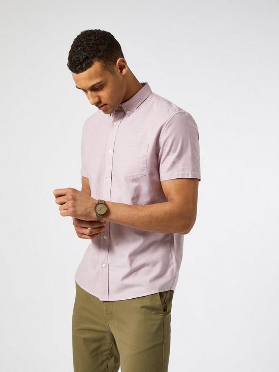 Burton Pink Short Sleeve Oxford Shirt 5