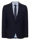 Burton Navy Essential Skinny Fit Suit Jacket thumbnail 1