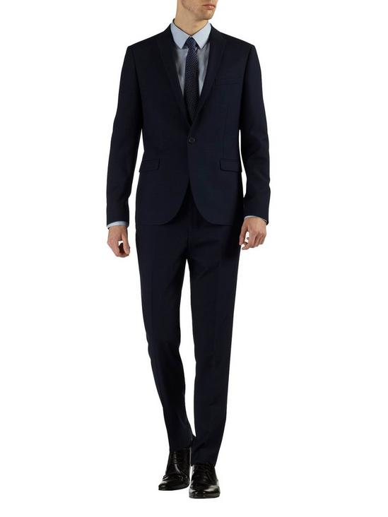 Burton Navy Essential Skinny Fit Suit Jacket 2