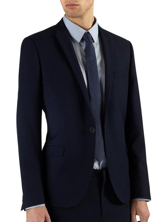 Burton Navy Essential Skinny Fit Suit Jacket 3
