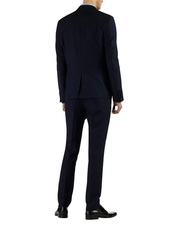 Burton Navy Essential Skinny Fit Suit Jacket 4