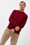 Burton Red Crew Neck Jumper With Cotton thumbnail 1