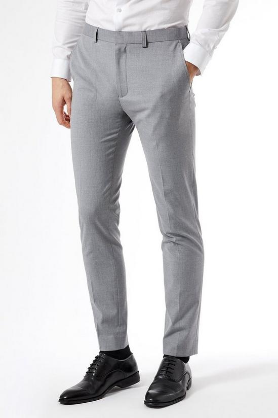 Burton Super Skinny Light Grey Stretch Trouser 1