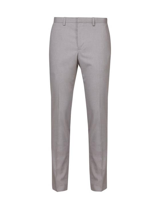 Burton Light Grey Slim Fit Stretch Trousers 2