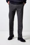 Burton Charcoal Tailored Fit Stretch Trousers thumbnail 2