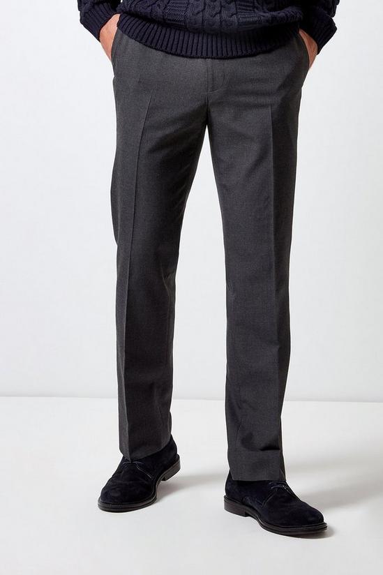 Burton Charcoal Tailored Fit Stretch Trousers 2