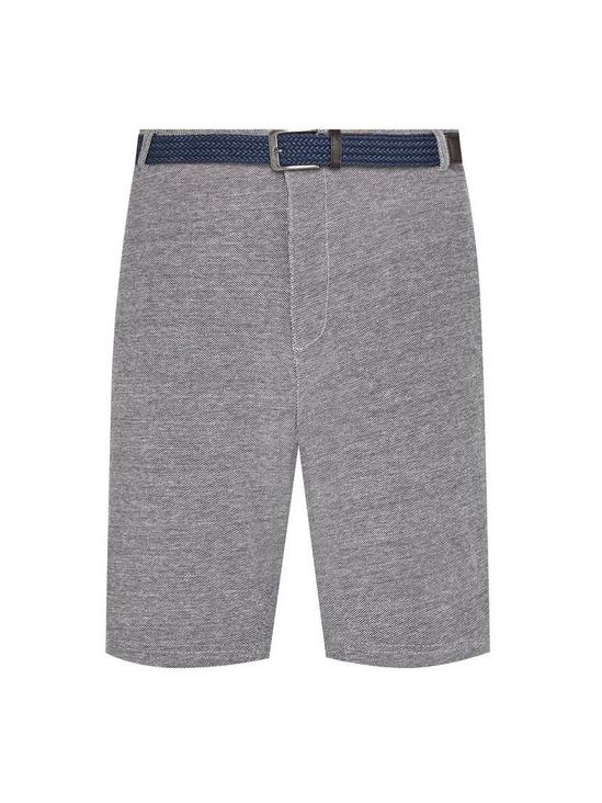 Burton Plus and Tall Light Grey Pique Belted Short 1