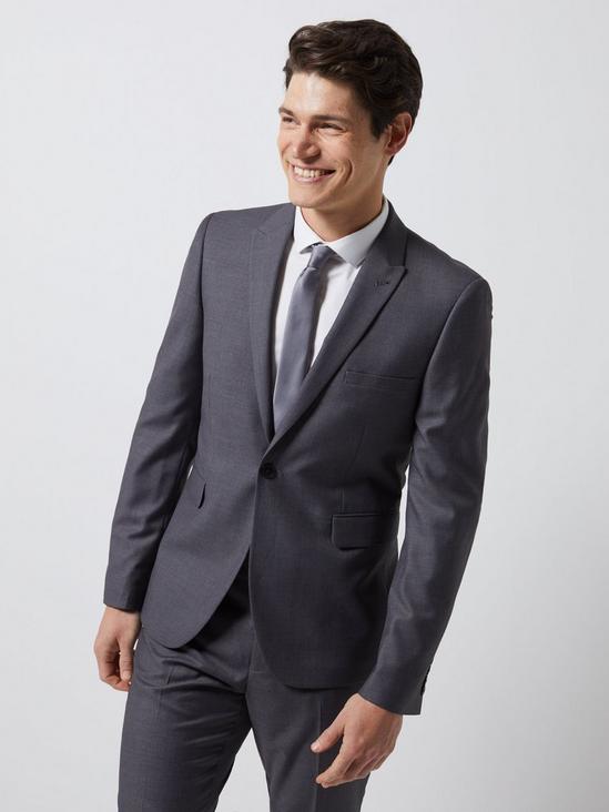 Burton Grey Essential Skinny Fit Suit Jacket 1