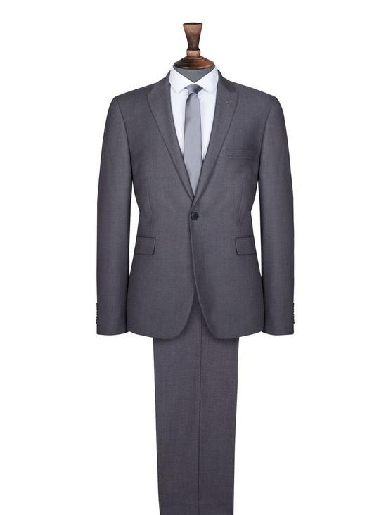 Burton Grey Essential Skinny Fit Suit Jacket 4