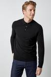 Burton Black Twist Knitted Polo Shirt thumbnail 1