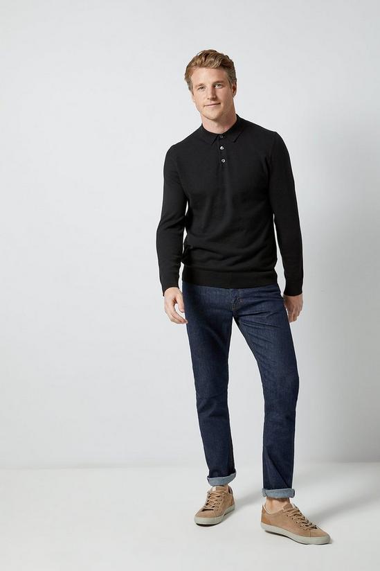 Burton Black Twist Knitted Polo Shirt 2