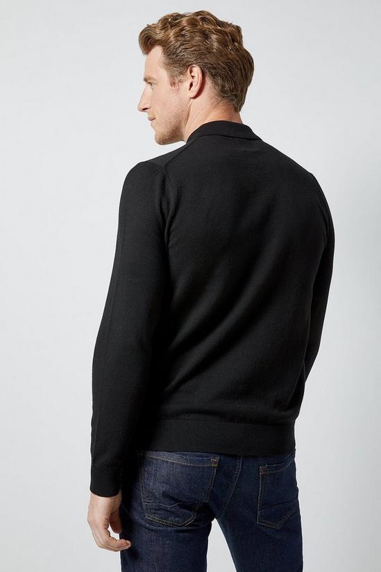 Burton Black Twist Knitted Polo Shirt 3