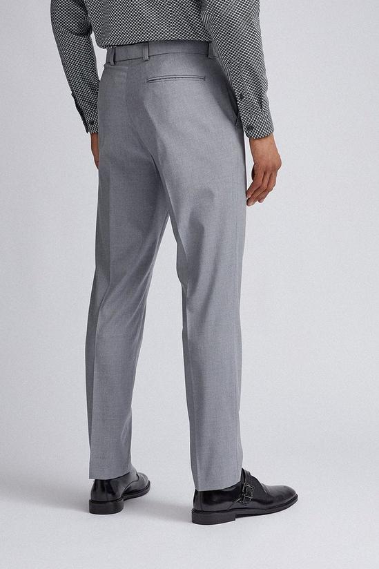Burton Light Grey Tailored Fit Stretch Trousers 3