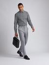 Burton Light Grey Tailored Fit Stretch Trousers thumbnail 5