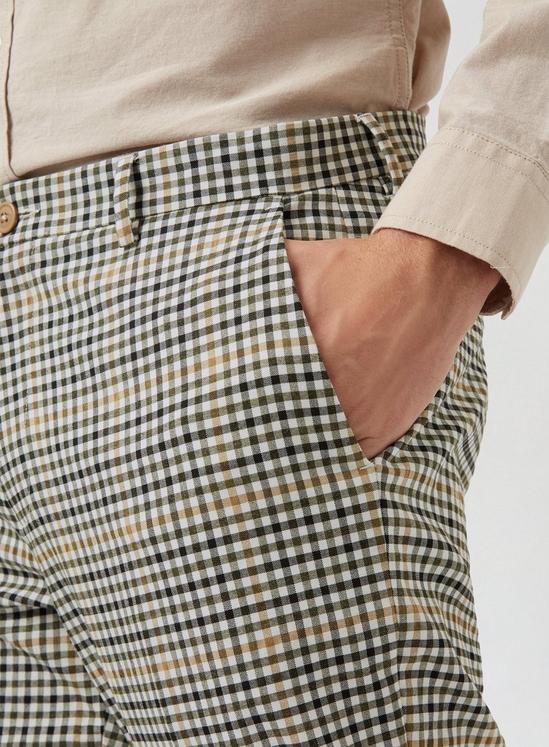 Burton Green Tapered Mini Check Crop Trousers 3