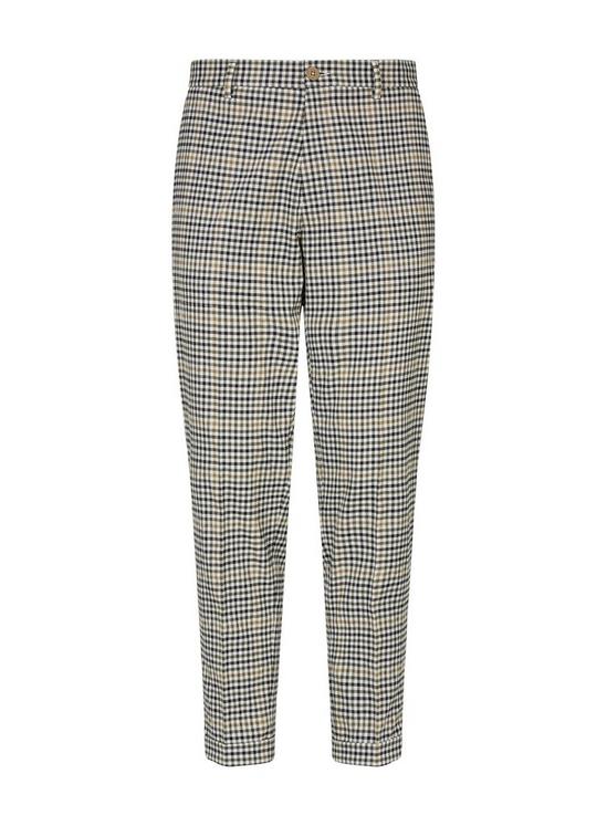 Burton Green Tapered Mini Check Crop Trousers 4