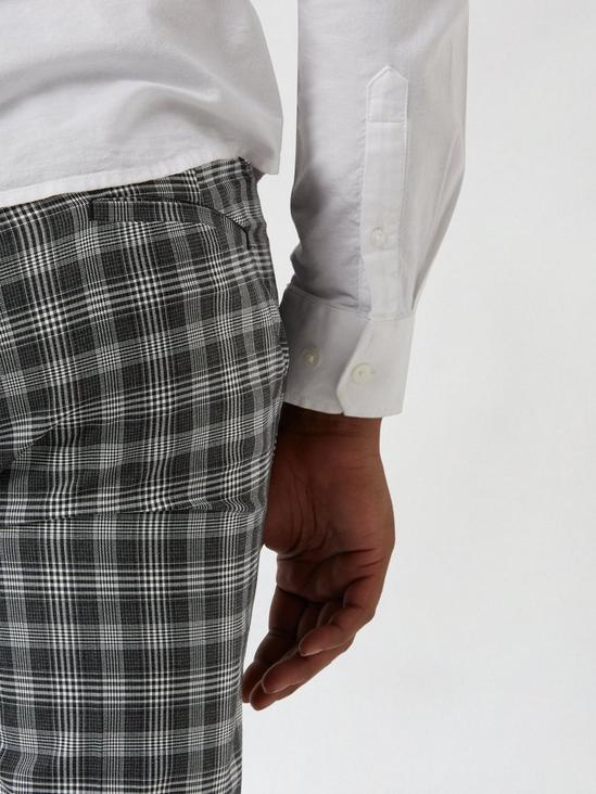 Burton Skinny Grey Check Cropped Trousers 3