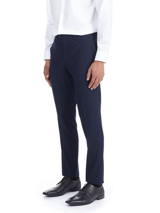 Burton Navy Essential Skinny Fit Suit Trousers 2