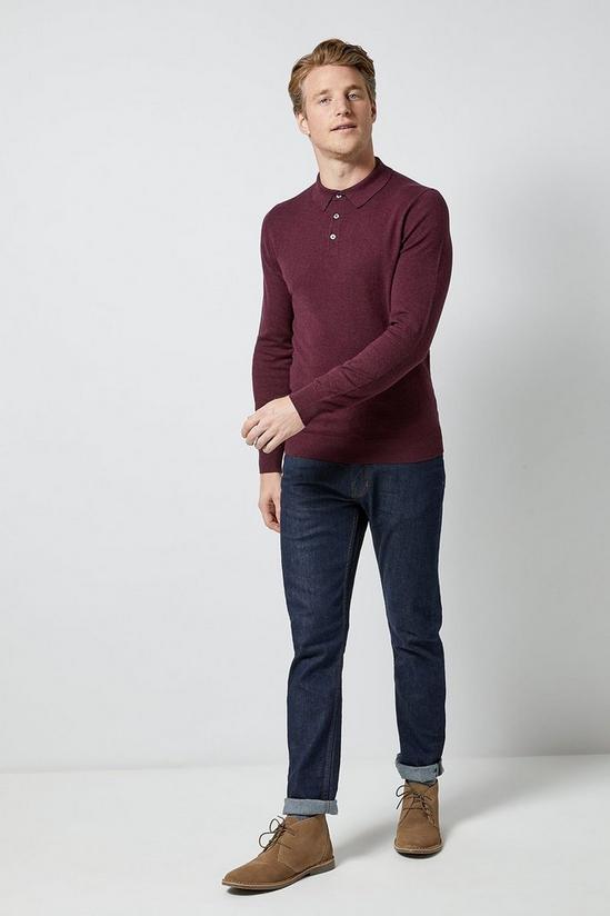 Burton Burgundy Twist Knitted Polo Shirt 2
