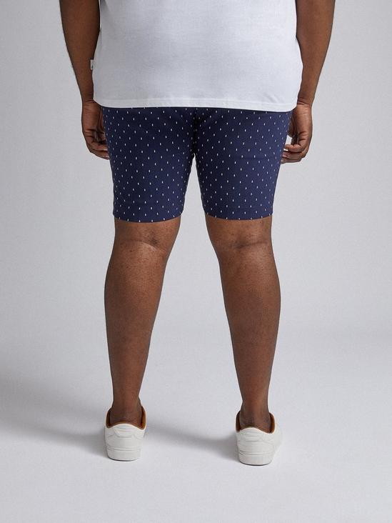 Burton Plus and Tall Belted Navy Geo Shorts 2