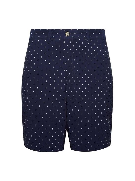 Burton Plus and Tall Belted Navy Geo Shorts 4