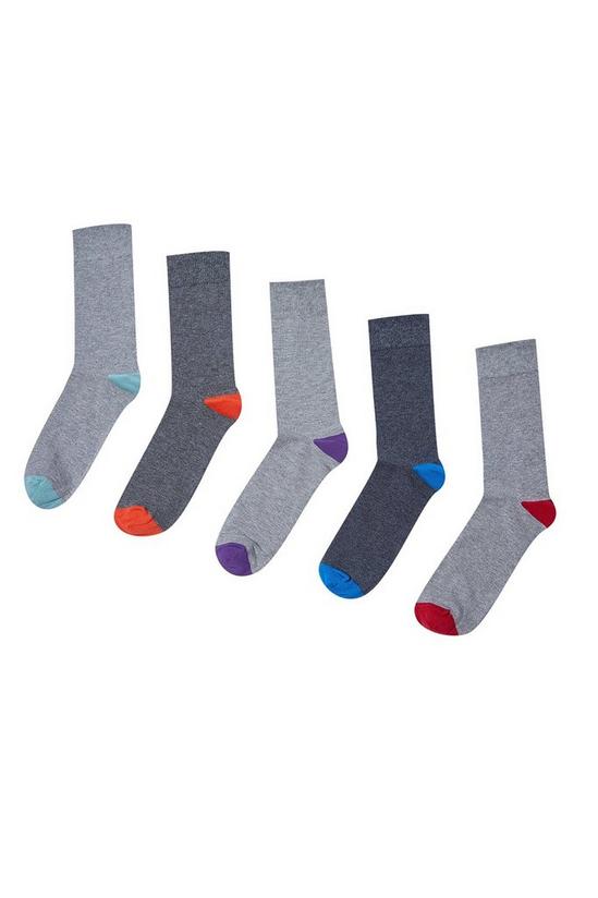 Burton 5 Pack Grey Heel Toe Socks 1