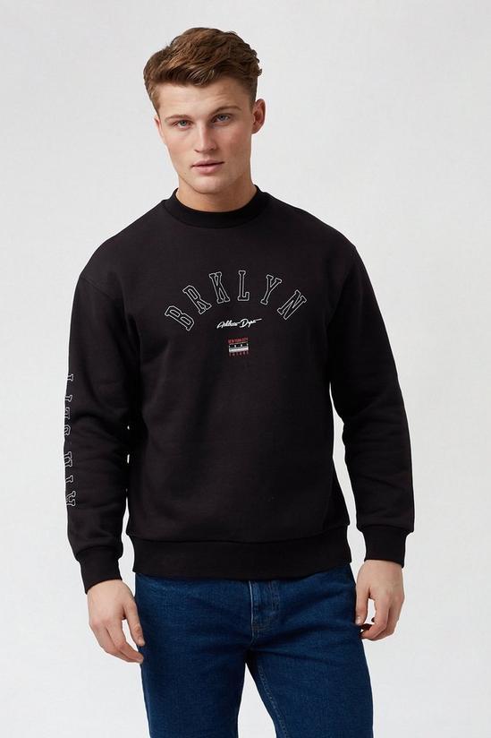 Burton Black Brooklyn Oversized Sweatshirt 1