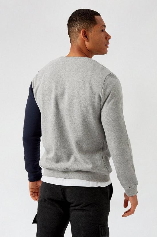 Burton Grey Marl Cut and Sew Sweatshirt 3