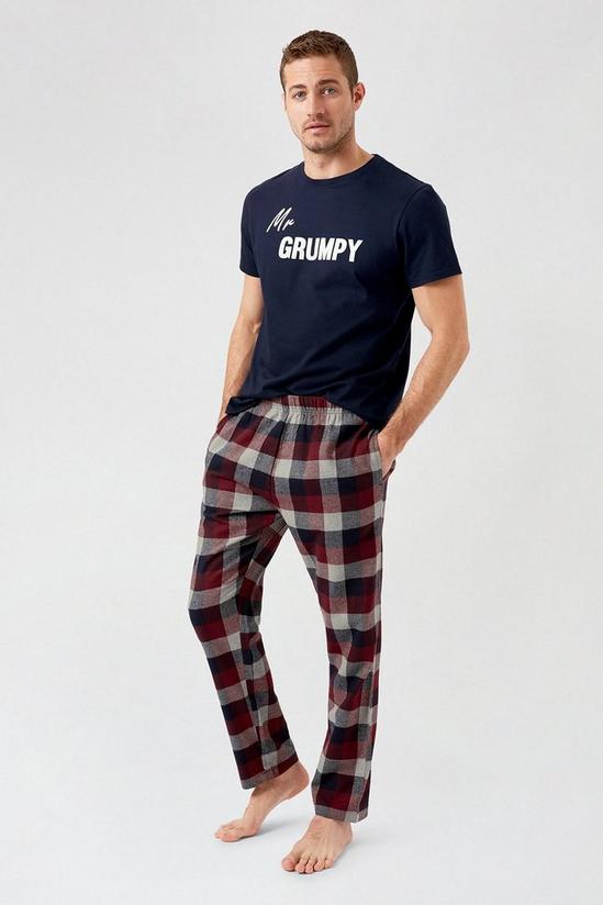 Burton Red Mr Grumpy T Shirt Pyjama Set 2