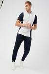 Burton MB Collection Navy and Grey Cut and Sew Polo thumbnail 2