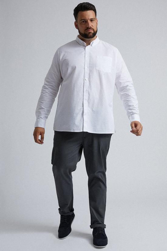 Burton Plus and Tall White Long Sleeve Oxford Shirt 2