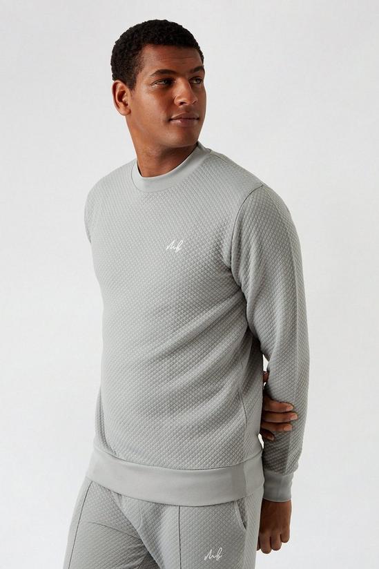 Burton MB Collection Grey Quilted Sweatshirt 1