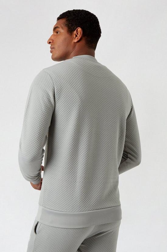Burton MB Collection Grey Quilted Sweatshirt 3