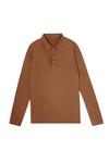 Burton Tan Long Sleeved Polo Shirt thumbnail 4