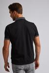 Burton Black Jacquard Collar Polo Shirt thumbnail 4