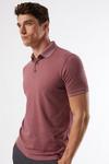 Burton Pink Jacquard Collar Polo Shirt thumbnail 1