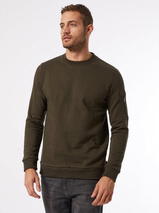 Burton Khaki Cargo Zip Sweatshirt 4