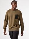 Burton Khaki Fleece Utility Sweatshirt thumbnail 1