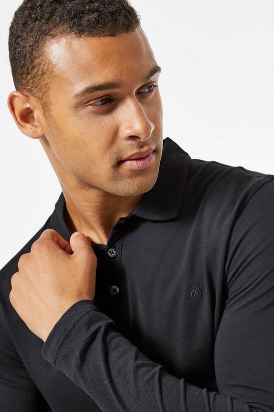 Burton Black Long Sleeved Polo Shirt 4