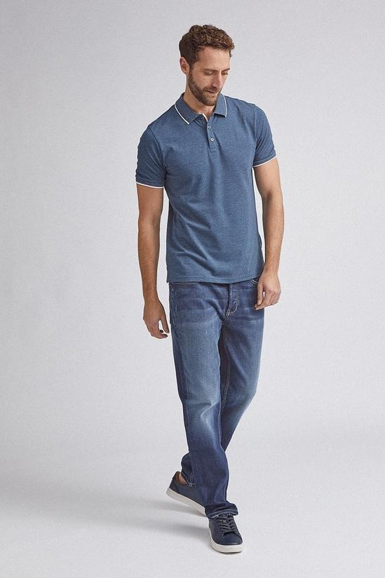 Burton Denim Blue Marl Tip Polo Shirt 2