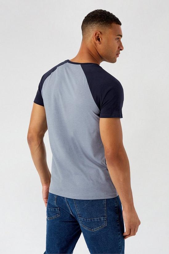 Burton Blue and Navy Raglan T Shirt 3