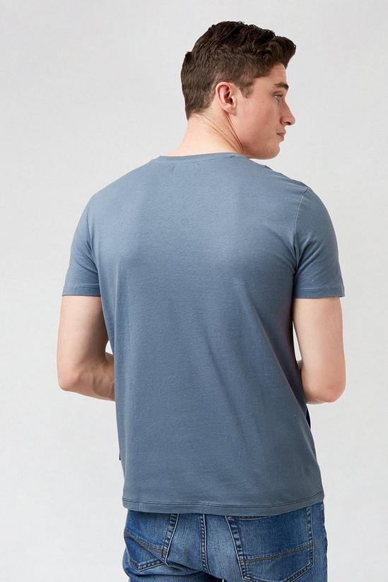 Burton Blue Horizontal Cut and Sew T-Shirt 3