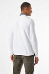 Burton White Jacquard Collar Polo Shirt thumbnail 4