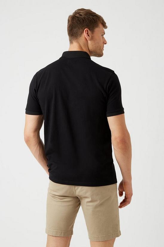 Burton Black Zip Neck Polo Shirt 3
