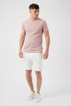 Burton Slim Fit Coral Pink Textured T-Shirt thumbnail 2